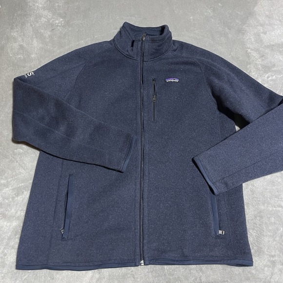 Patagonia Jacket Mens Large Full Zip Fleece Lined Company Logo Embroidered - Picture 2 of 7